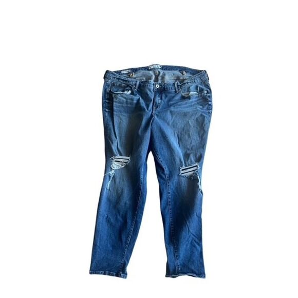 Torrid Denim Blue Jean Boyfriend Plus Size 26 Ripped Distressed Stretch 26R - Picture 1 of 7
